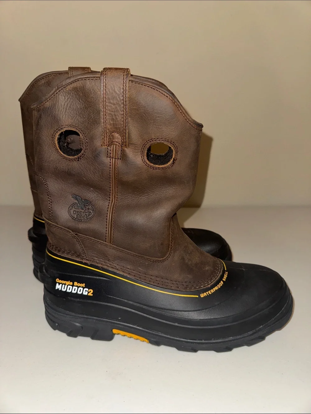 Georgia Boot Kids Brown and Black Muddog2 Waterproof Pull-On Boots